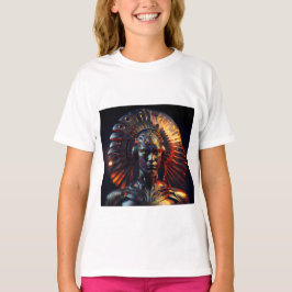 Alien Woman med Metall Headdress T Shirt