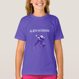 Alien Woman: Playing Soccer T Shirt