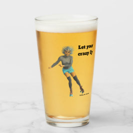 Alien Woman Roller Skater Fantasy Art Glass Kopp