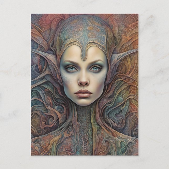 Alien Woman Vykort (Framsida)