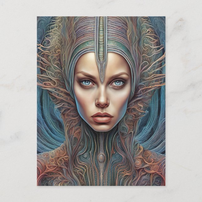 Alien Woman Vykort (Framsida)