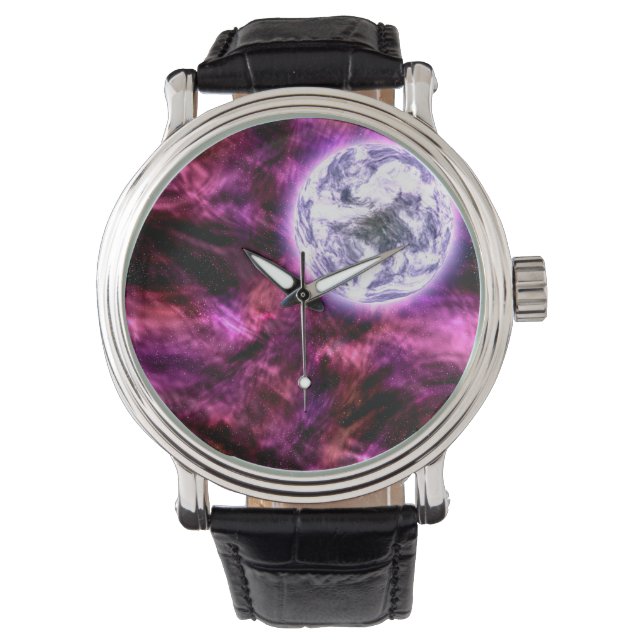 Alien World Rymden Vild Planet Armbandsur (Framsida)
