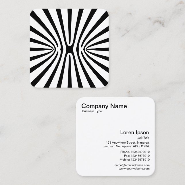 Alien Xebra Fyrkantigt Visitkort (Fram/baksida)