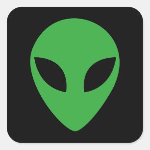 Alienchef Fyrkantigt Klistermärke