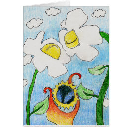 Alienerad Soul: Två blommor med en värld Hälsningskort