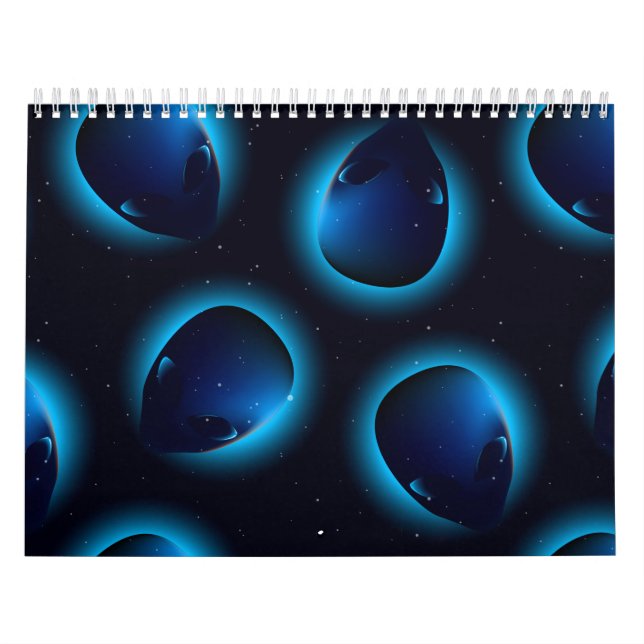 Alienhuvud i rymden kalender (Omslag)