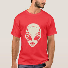 Alienillustration av en skiss av humoider huvud t shirt