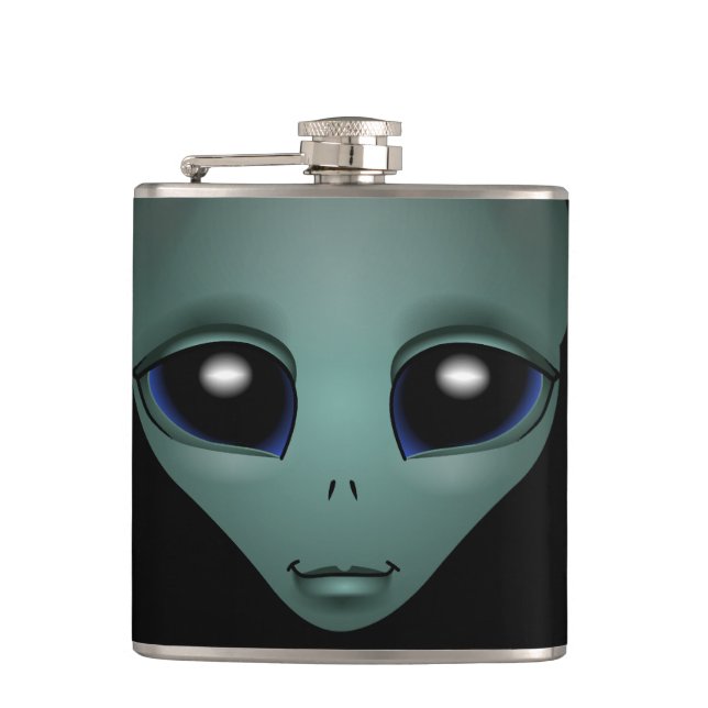 Alienkolv Alien Grått Drink Flasks Personalize Fickplunta (Framsidan)