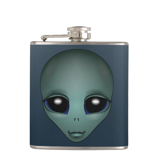 Alienkolv Alien Grått Drink Flasks Personalize Fickplunta (Framsidan)