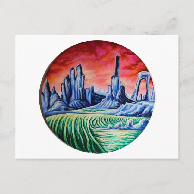 Alienlandskap vid Nefertara Vykort (Framsida)