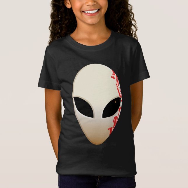 Alienmask med Futuristiska-märkning T Shirt (Framsida)