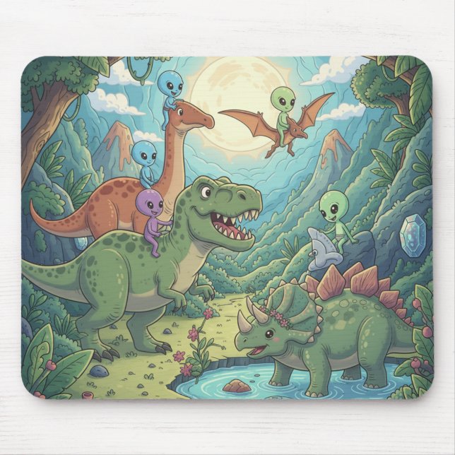 Aliens and Dinosaurs Adventure Musmatta (Framsidan)
