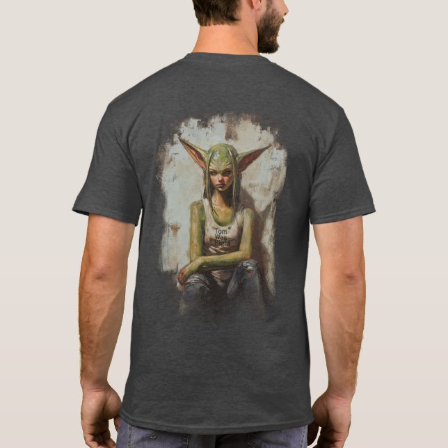 Aliens Exist Modelo II T Shirt (Baksida)