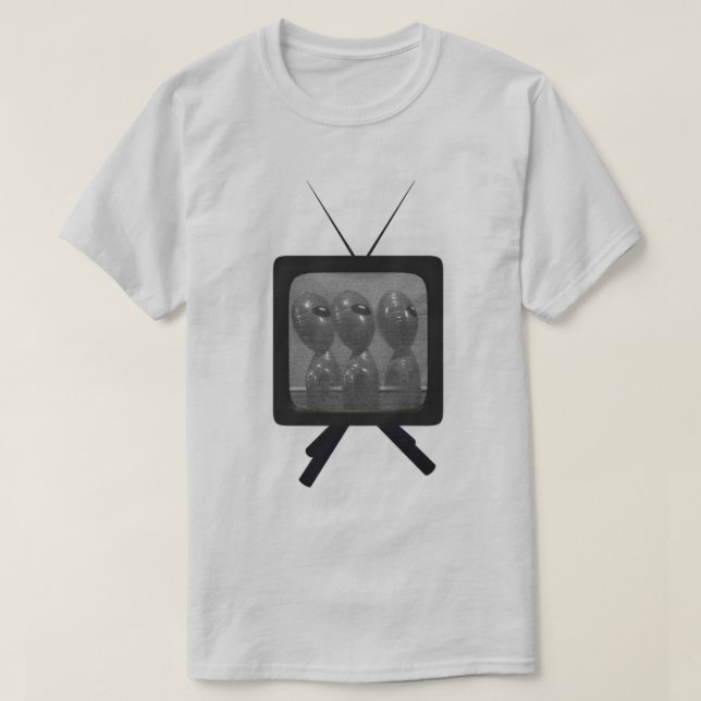 Aliens on TV T-shirt (Design framsida)
