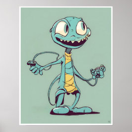 Alienspelare - Skriv ut Poster
