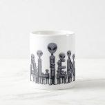 Alientext Kaffemugg<br><div class="desc">Börja din dag ut ur den här världen med vår snabba främmande text mugg. Med brev som kreativt består av små utomjordingar ger den här designen en lekfull yttre levande vib till ditt kaffe eller te. Perfekt för främmande älskare, sci-fi fläkt eller någon som har en roligt och ovanlig design....</div>
