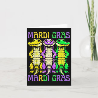 Aligator Crokodiles Louisiana Mardi Gras Carnival Kort