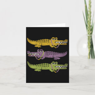 Aligator Crokodiles Mardi Gras Louisiana Manar Kvi Kort