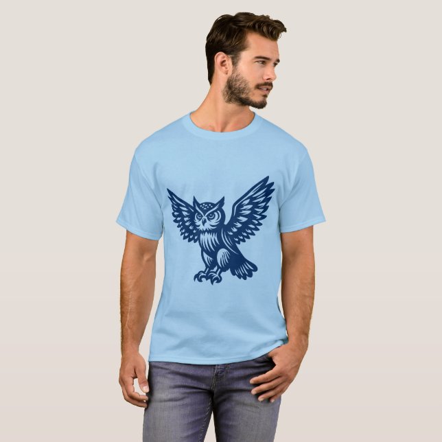 Alight Uggla - Shibori Blue T Shirt (Hel framsida)