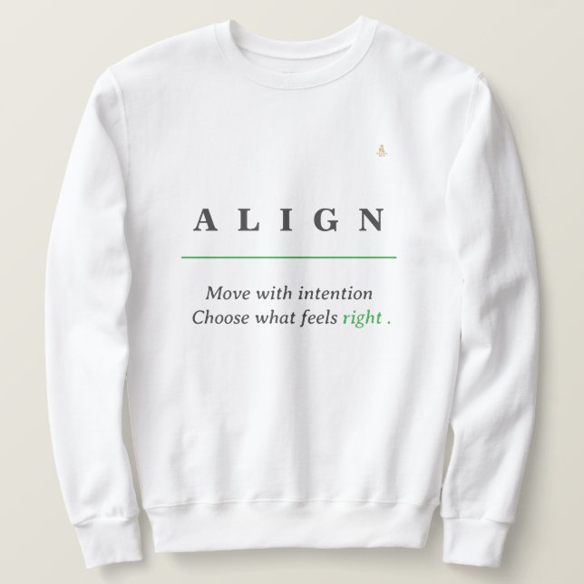 ALIGN Minimal T-shirt | KaliraArts Lång Ärmad Tröja (Design framsida)