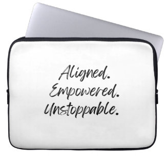 Aligned. Empowered. Unstoppable. Laptop Fodral