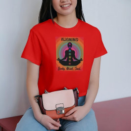 "Aligning Body Mind Soul" Chakra Meditation & Yoga T Shirt