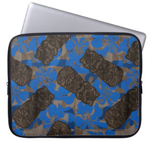 Ali'i Refuge Hawaiian Hibiscus Tiki Laptop Fodral