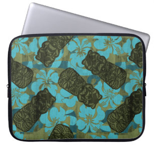 Ali'i Refuge Hawaiian Hibiscus Tiki Laptop Fodral