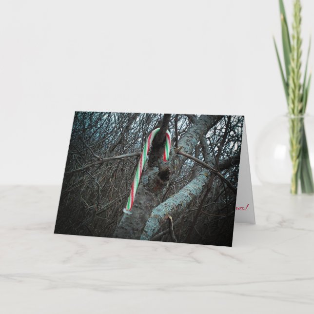 "Alimagnet Candy Cane" Julkort Kort (Framsida)