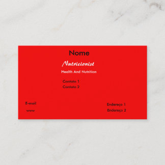 Alimentos Água Visitkort