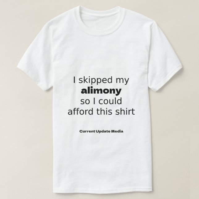Alimony T Shirt (Design framsida)