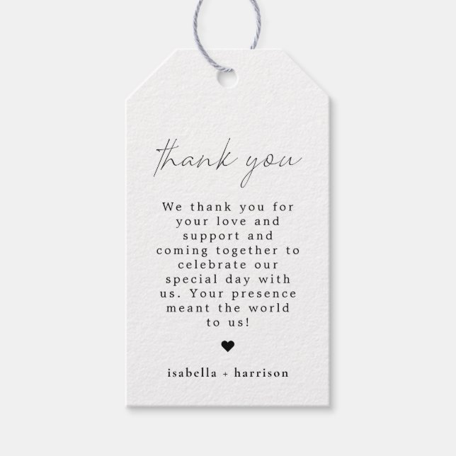 ALINA Elegant Minimalist Modern Tack Presentetikett (Framsidan)