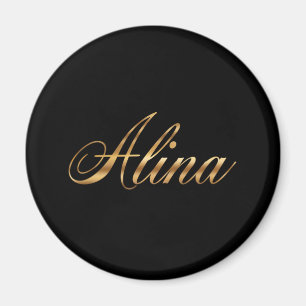 Alina guld Design Letter efter magnet