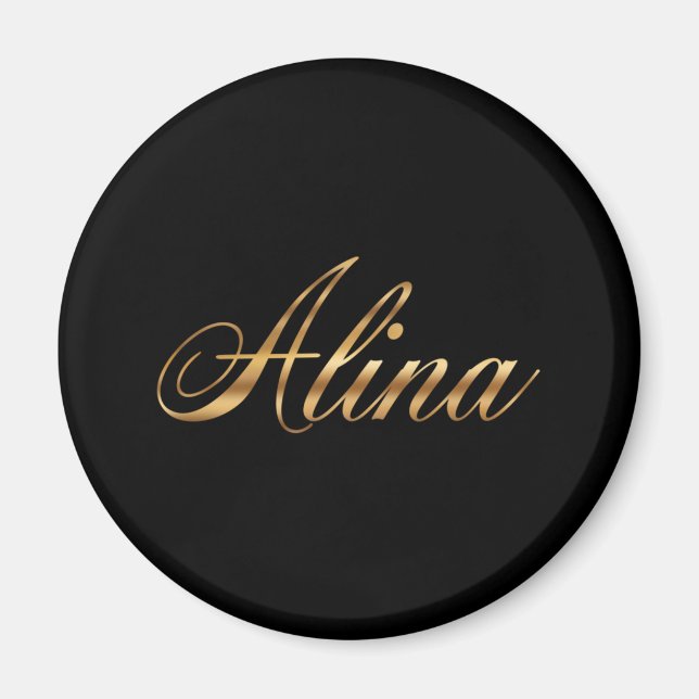 Alina guld Design Letter efter magnet (Framsidan)