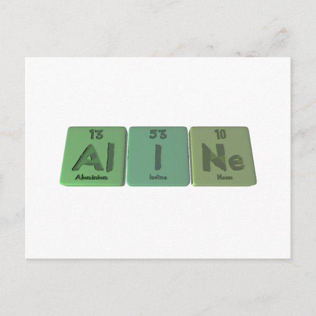 Aline as Aluminium Iodine Neon Vykort (Framsida)