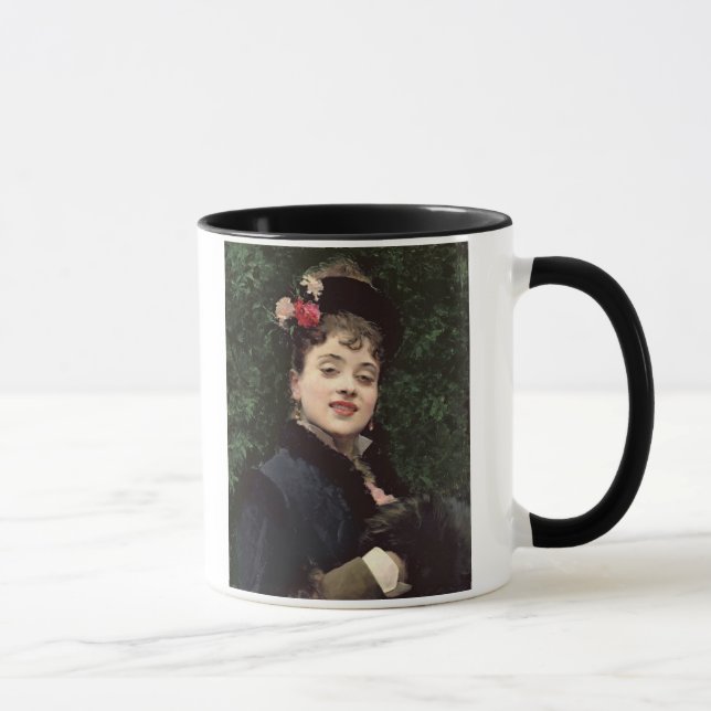 Aline Masson, konstnären modellerar (olja på Mugg (Höger)