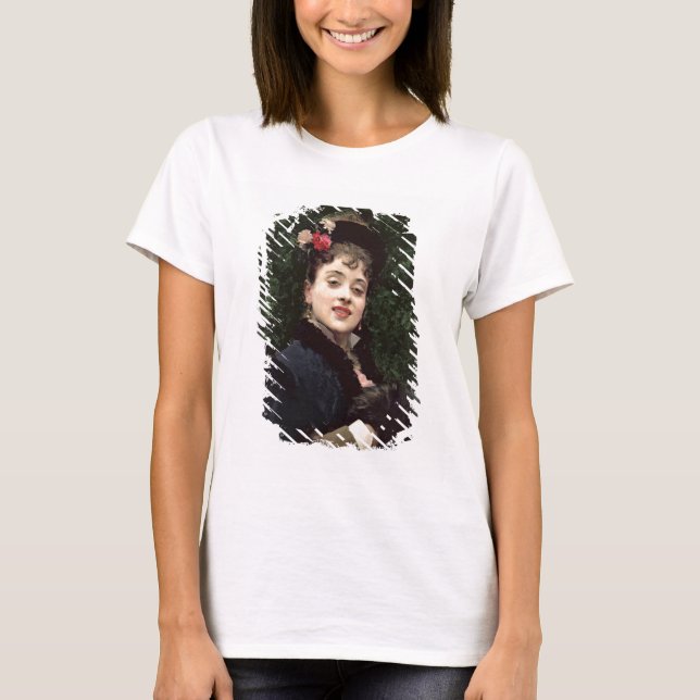 Aline Masson, konstnärens modell (olja på panelen) Tee Shirt (Framsida)