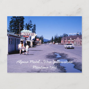 Aline Motel Väster Yellowstone-vykort Vykort
