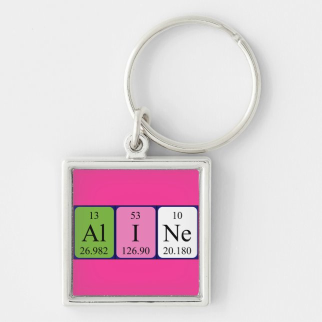 Aline Periodisk nyckelring bord namn (Framsidan)