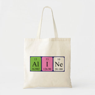 Aline Periote bord namn tote bag Tygkasse