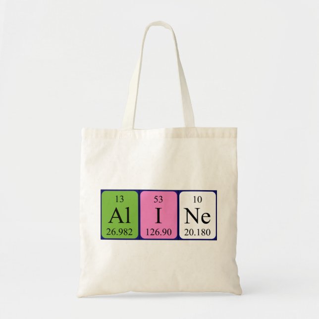 Aline Periote bord namn tote bag Tygkasse (Framsidan)