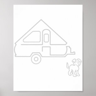 Aliner Travel Trailer A-ram Camper med Hund Poster