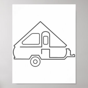 Aliner Travel Trailer A-ram Camper Poster