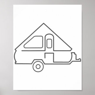 Aliner Travel Trailer A-ram Camper Poster