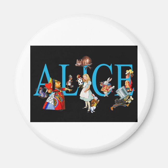 ALIS OCH VÄNNER I WONDERLAND MAGNET (Framsidan)