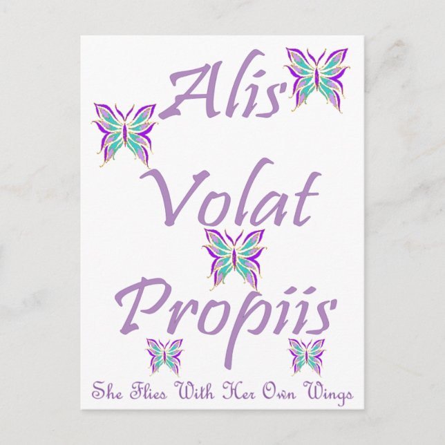Alis Volat Propiis Vykort (Framsida)