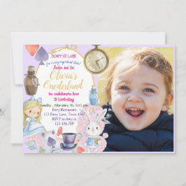 Alisa i Onederland-inbjudan Inbjudningar