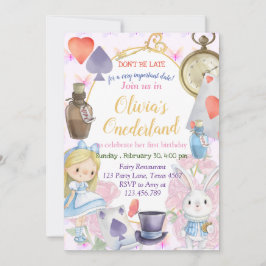 Alisa i Onederland-inbjudan Inbjudningar