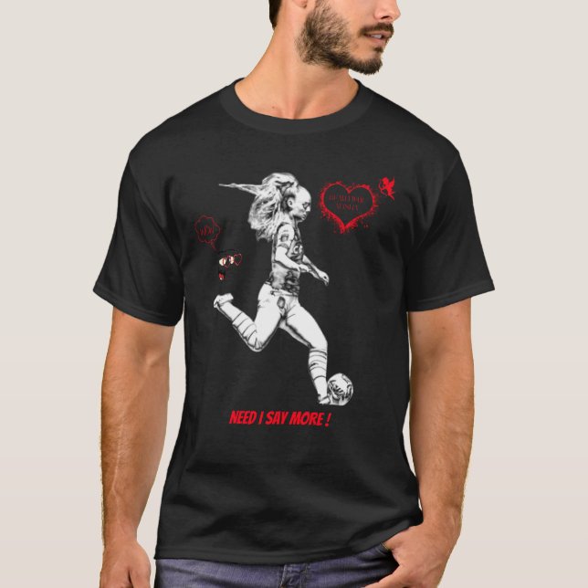 ALISHA LEHMANN WOMEN'S PRO FOOTBALL PLAYER T SHIRT (Framsida)