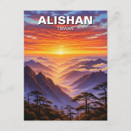 Alishan Taiwan Sunrise Vykort